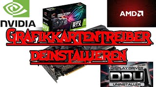 Grafikkartentreiber deinstallieren komplett löschen Windows 10 DDU NVIDIA AMD [upl. by Bernarr247]