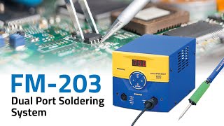 Hakko FM203 Dual Port Soldering Station — Video by American Hakko [upl. by Ecraep567]