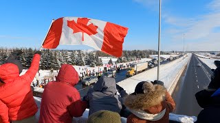 Le «Convoi de la liberté» passe par la région de Québec [upl. by Eiduj]