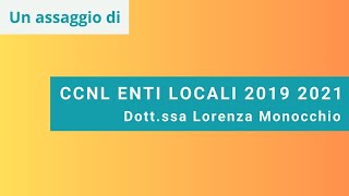 CCNL Enti Locali 2019  2021 [upl. by Adnolaj]