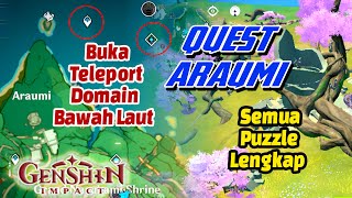 Quest Araumi Pemurnian Sacred Sakura Part II Buka Teleport dan Domain Bawah Air [upl. by Bently94]