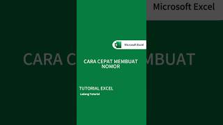 Excel Trik Cara Cepat Membuat Nomor excel shorts [upl. by Aniger]