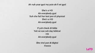 Mavado  Bad Gyal lyrics [upl. by Acire]