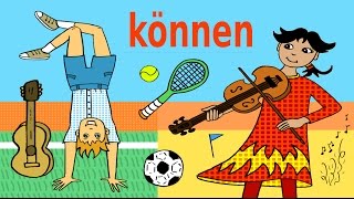 Deutsches Modalverb quotkönnenquot  Sport  Musik  German lesson for beginners A1 [upl. by Brenan]