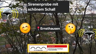 Sirenenprobe mit schönem Schall  Quartalsmäßiger Probealarm  📍Ernsthausen  021124 [upl. by Rosemaria]