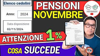 PENSIONI NOVEMBRE ⚠️ CEDOLINO NOVITà e AUMENTI 1 PROBLEMA IMPORTI ISTAT con DETTAGLIO INPS QUANDO [upl. by Stralka]