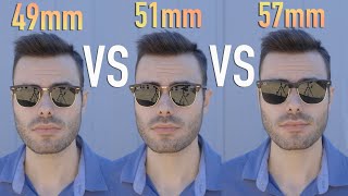 RayBan Clubmaster 49mm vs 51mm vs Oversized 57mm [upl. by Ecirtram519]