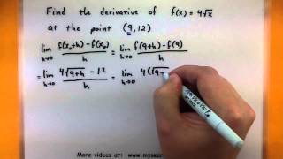 Calculus  Find the derivative of a function at a point [upl. by Fevre]