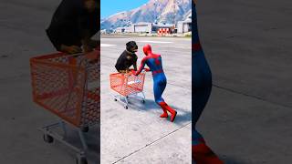 GTA V  কে সবথেকে শক্তিশালী 💪 Spiderman Vs Venom 🔥 shorts spiderman gta [upl. by Ecnarual]