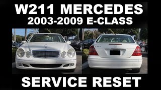 20032009 W211 Mercedes Benz EClass Service reminder reset [upl. by Leveroni]