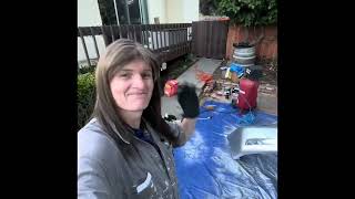 Painting A Car Hood and Bumper with a low cost DAXINYANG R500 LVLP Spray gun [upl. by Akram353]