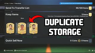 EA FC 25 How Does Duplicate Storage Work [upl. by Ryon133]