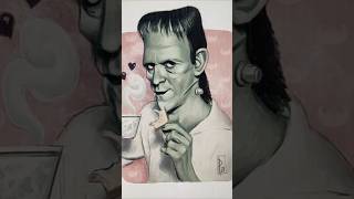 makingof drawlloween creativeprocess stepbystep illustration frankenstein digitalart sketch [upl. by Enyaz]