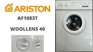 Ariston AF1083T Washing Machine  15 Woollens 40 [upl. by Sergio]