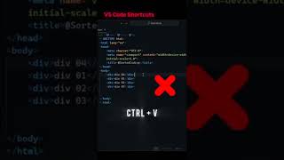 VS CODE Shortcuts coding tricks vscode htmltutorial [upl. by Reace]