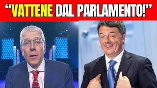 LITE SHOCK TRA GIORDANO E RENZI IN DIRETTA [upl. by Ahsrats]