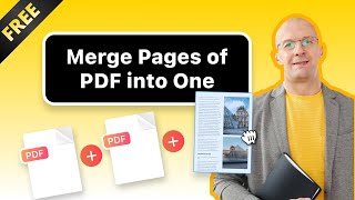 How to Merge Pages of PDF into One  Combine PDF [upl. by Ellinger766]