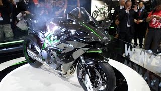 Kawasaki Ninja H2 R WalkAround at Intermot  Visordown Exclusive [upl. by Bernardo]