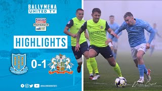 MATCH HIGHLIGHTS  Ballymena United 01 Glenavon [upl. by Yorick]