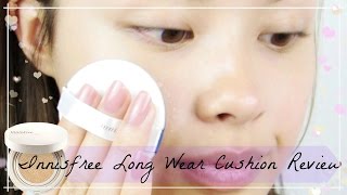 First Impressions Innisfree Long Wear Cushion Foundation Review [upl. by Ylellan]