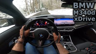 2022 BMW M340d xDrive  POV test drive [upl. by Rimidalv445]