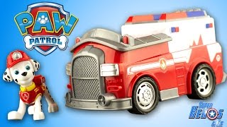 Paw Patrol Marshall Pat Patrouille Marcus Ambulance Juguetes Jouet Toy Unboxing [upl. by Ennairak]