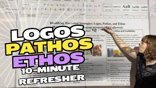 Logos Pathos Ethos 10minute refresher on persuasion [upl. by Anelec335]