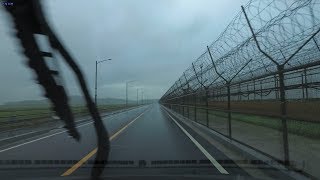 ASMR Driving in the Rain No Talking No Music  Round Trip from Seoul to Ganghwa Island [upl. by Yenial]