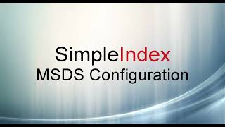 MSDS Material Safety Data Sheets Indexing [upl. by Prouty840]