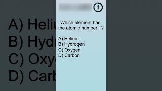 Which element has the atomic number 1 shorts quiz science [upl. by Miru]