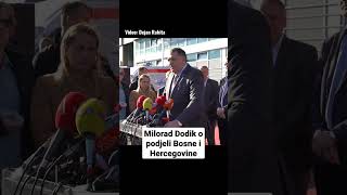 Milorad Dodik o podjeli Bosne i Hercegovine [upl. by Faruq]