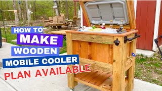 How to Make a Wooden Mobile Cooler  EASY Woodworking Project with Standard Lumbers [upl. by Secunda]