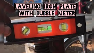 Laveling iron plate with bubble meter and lathe work live [upl. by Pudendas]