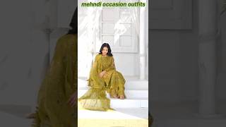 mehndi special outfitsdressdesignmehndisuitgownfashionlifestyle shorts viralvideotrending [upl. by Barbie]