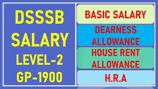 DSSSB GRADE PAY 1900 SALARY  DSSSB LEVEL 2 SALARY  DSSSB SALARY  DSSSB LEVEL2 IN HAND SALARY [upl. by Hylan]