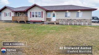 House for Sale at 40 Briarwood Avenue in Kleefeld Manitoba [upl. by Eetsim]