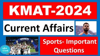 KMAT Kerala 2024 Current Affairs Sports [upl. by Katt]