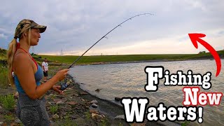 Fishing a Massive POWERPLANT Spillway and its shallow Backwaters MultiSpecies fish [upl. by Leuams972]