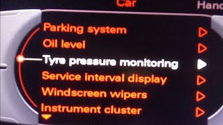 Audi Q5 3020 tdi 8R A4 A5 A6 tyre pressure monitoring system TPMS RE setchange [upl. by Noicnecsa]