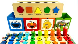 Best Learning Videos for Toddlers Learn Shapes amp Counting Sesame Street Toys  Educational Videos [upl. by Norina555]