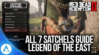 Red Dead Redemption 2 All 7 Satchel Upgrades  Legend of the East Satchel Guide [upl. by Aihsat]