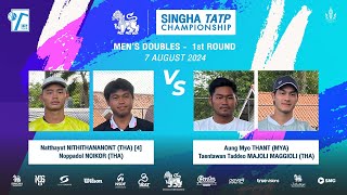 NATTHAYUT4NOPPADOL Vs AUNG MYOTAENTAWAN  SINGHA TATP CHAMPIONSHIP 2024Mens Doubles1st Round [upl. by Jd]