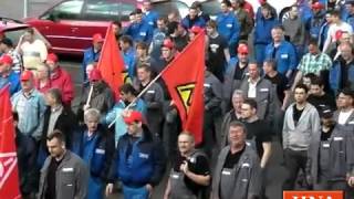 Warnstreik im Metallgewerbe 1400 Metaller aus Kassel auf der Straße [upl. by Marduk346]