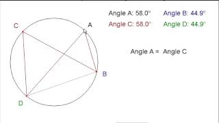 Angles in the Same Segment of a Circle [upl. by Meaghan651]