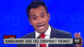 Vivek Ramaswamy Goes Full Conspiracy Theorist In Presidential Debate [upl. by Kaya509]