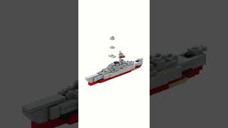 KRAZY MASSIVE SHIP  LEGO Tirpitz Battleship MOC Speedbuild Animation [upl. by Asilram]