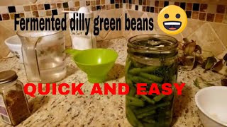 fermentation guthealth greenbeans How to ferment dilly green beans Gut healthimmune health [upl. by Atteram]