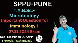 TYBSc Microbiology Important Questions for ImmunologyI  SPPU  27112024 BioGeek [upl. by Ronn627]