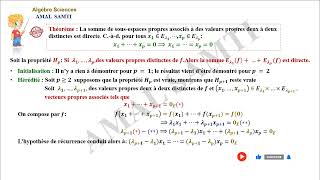 Réduction des endomorphismes partie N° 3 Sousespaces propres d’un endomorphisme [upl. by Edison]