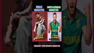 Indian Cricketer vs South African Cricketer 🏏 cricket india southafrica [upl. by Baxy581]